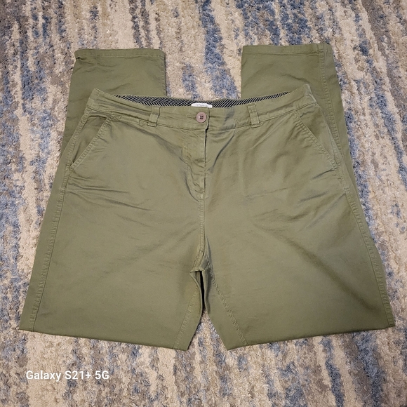 Crown And Ivy Size 12 Olive Green Chino Pants - Picture 1 of 4